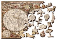 Wooden city Drevené puzzle Antická mapa sveta 2v1, 150 dielikov EKO