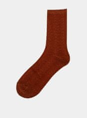 ONLY Sada troch párov hnedých ponožiek ONLY Abarna UNI