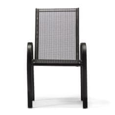 IWHOME Jedálenský set rozkladacia GRANADA XXL antracit + 8x stoličky VALENCIA čierna