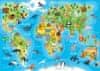 Puzzle Mapa so zvieratami sveta 150 dielikov