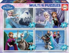 EDUCA Puzzle Ľadové kráľovstvo 4v1 (50,80,100,150 dielikov)