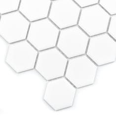 DUNIN Mozaika Hexagon White 51 matt - cena za 1 kus 282 x 271mm, 13.086 ks / m2
