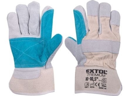 Extol Premium Pracovné rukavice 9964 rukavice kožené silné s podšívkou v dlani, velikost 10&quot;-10,5&quot;