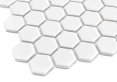 DUNIN  Mozaika Mini Hexagon White - cena za 1 kus 300 x 260mm, 12.83 ks / m2
