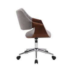 Halmar Kancelárska stolička s podrúčkami Colt - sivá (Velvet) / orech