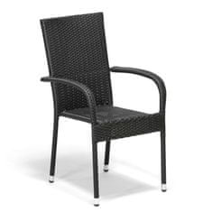 IWHOME Jedálenský set VIGO XL antracit + 6x stoličky MADRID antracit