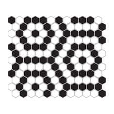 Mozaika Mini Hexagon B&W Nano - cena za 1 kus 300 x 260mm, 12.821 ks / m2