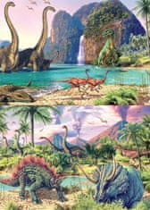 EDUCA Puzzle Dinosaurie svet 2x100 dielikov
