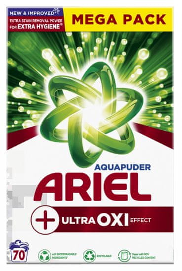 Ariel Prací Prášok 4,55 KG Ultra Oxi effect 70 praní