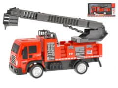 Mikro Trading Auto hasiči 20,5 cm na zotrvačníku výsuvný a otočný rebrík v krabici