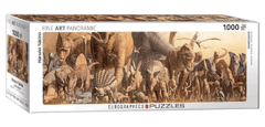 EuroGraphics Panoramatické puzzle Dinosaury 1000 dielikov