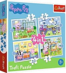 Trefl Puzzle 4v1 Peppa Pig Spomienka na prázdniny
