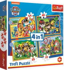 Trefl Puzzle Labková patrola: Prázdniny 4v1 (35,48,54,70 dielikov)