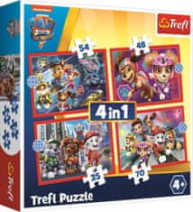 Trefl Puzzle Tlapková patrola v meste 4v1 (35,48,54,70 dielikov)
