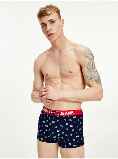 Tommy Hilfiger Tmavomodré pánske vzorované boxerky Tommy Hilfiger Underwear