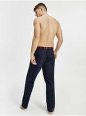 Tommy Hilfiger Tmavomodré vzorované pánske pyžamové nohavice Tommy Hilfiger Underwear S