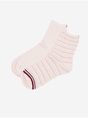 Tommy Hilfiger Sada dvoch párov dámskych ponožiek v ružovej farbe Tommy Hilfiger Underwear 35-38