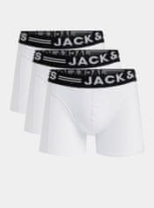 Jack&Jones Súprava troch boxeriek v bielej farbe Jack & Jones Sense M