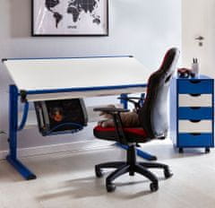 Bruxxi Pracovný stôl Moa, 118 cm, modrá