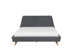 Beliani Čalúnená posteľ 160 x 200 cm sivá VIENNE