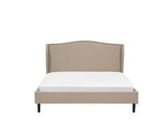 Beliani Čalúnená posteľ 160 x 200 cm béžová COLMAR