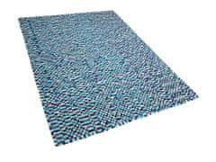 Beliani Koberec z filcových guličiek 160 x 230 cm modrá/biela AMDO
