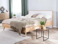 Beliani Drevená posteľ 180 x 200 cm svetlohnedá SERRIS