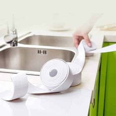 Netscroll Samoľepiaci vodeodolný tesniaci páska, jednoduchá na použitie, trvanlivá a odolná voči plesni, na opravy v kuchyni alebo kúpeľni, 3m, HomeStrip