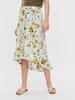 Svetlomodrá kvetovaná midi sukňa Pieces Lillian XL