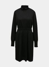 Pieces Čierne šaty so stojáčikom Pieces XS