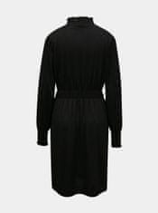 Pieces Čierne šaty so stojáčikom Pieces XS