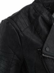 ONLY Čierna koženková bunda s vreckami ONLY Biker XL