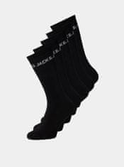 Jack&Jones Sada piatich párov čiernych ponožiek Jack & Jones UNI