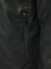 Jack&Jones Čierna koženková bunda Jack & Jones Warner M