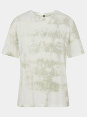 Pieces Šedo-biele batikované tričko Pieces Panni M