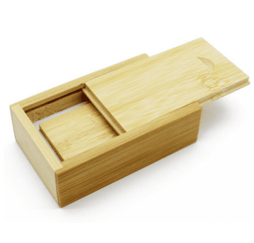 CTRL+C Sada: drevený USB hranol a drevený malý box, bambus