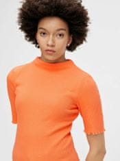 Pieces Oranžové tričko so stojačikom Pieces Nukisa XS