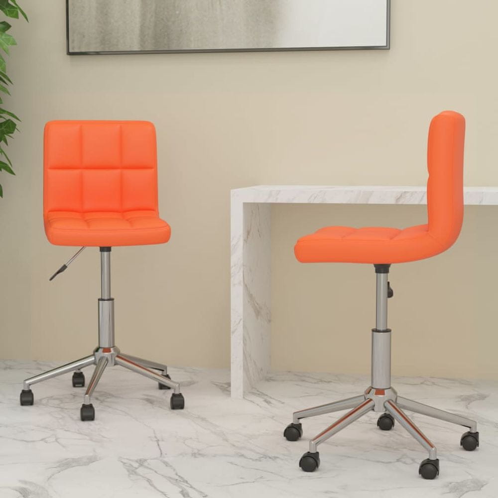 Petromila vidaXL Otočné jedálenské stoličky 2 ks oranžové umelá koža