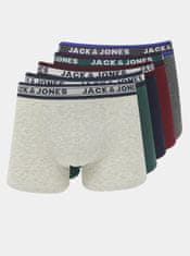 Jack&Jones Sada piatich boxeriek v zelenej a šedej farbe Jack & Jones Oliver XL