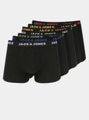 Jack&Jones Sada siedmich čiernych boxeriek Jack & Jones Basic XXL