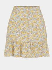 Pieces Žltá kvetovaná sukňa Pieces Miko XL
