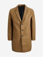 Jack&Jones Hnedý kabát s prímesou vlny Jack & Jones Moulder L