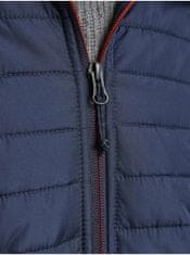 Jack&Jones Tmavomodrá prešívaná ľahká bunda s kapucňou Jack & Jones Multi S
