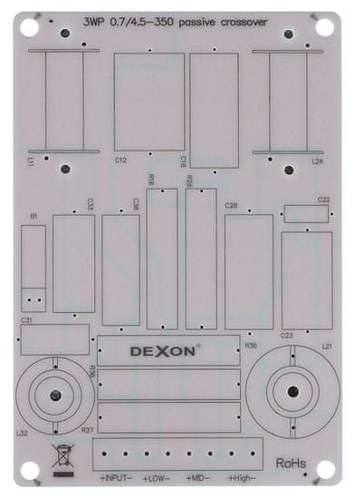 DEXON  Plošný spoj 3WP 0.7/4.5-350