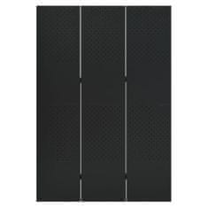 Vidaxl 3-panelový paraván čierna 120x180 cm oceľ