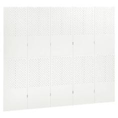 Petromila vidaXL 5-panelové paravány 2 ks biele 200x180 cm oceľ