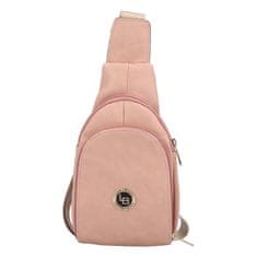 Laura Biaggi Originálny malý koženkový batoh Zeke, ružový