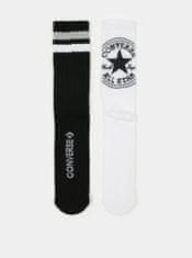 Converse Sada dvoch párov pánskych ponožiek v bielej a čiernej farbe Converse 43-46