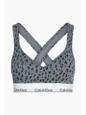 Calvin Klein Calvin Klein sivá podprsenka Lift Bralette s leopardím vzorom XS