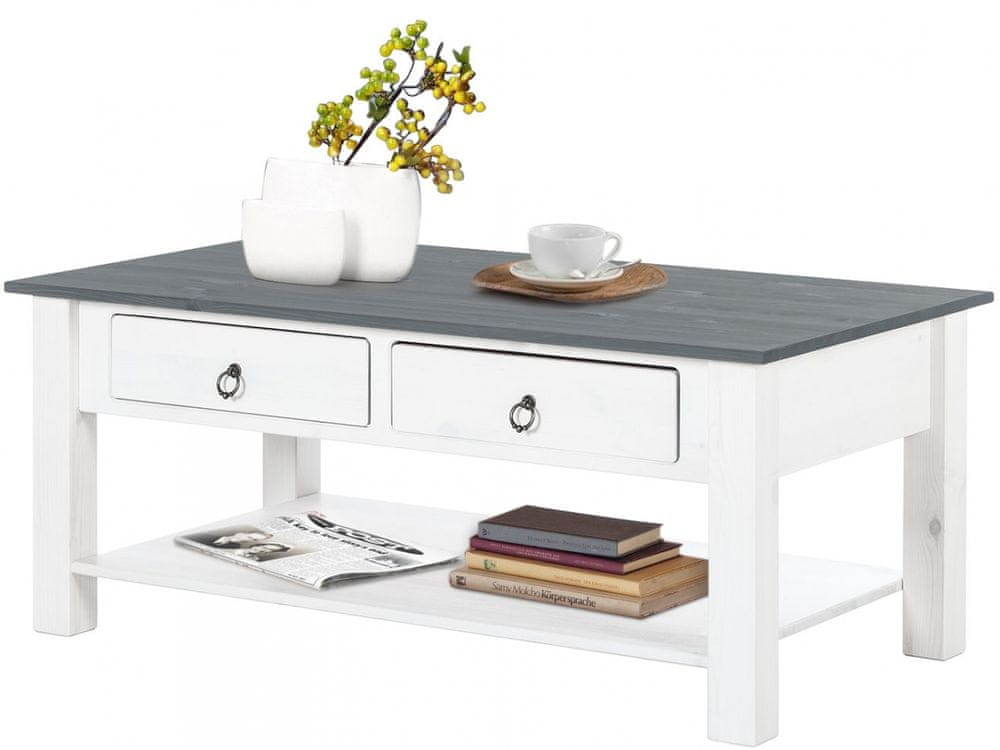 Danish Style Konferenčný stolík Inge, 110 cm, sivá